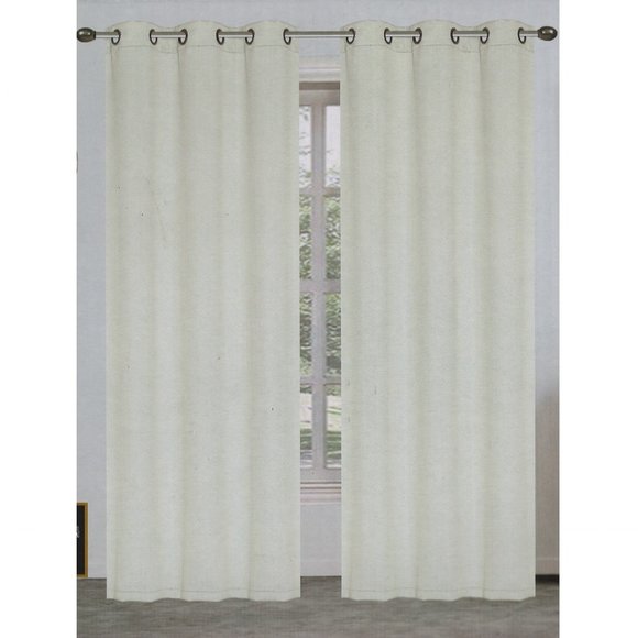Blackout Curtains with Grommets - 2 piece set of Window Panels - Beige - Picture 2 of 2